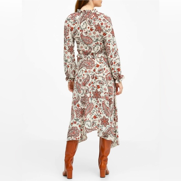 Banana Republic Paisley & Floral Printed Kerchief Hem Dress US6 $159 - Picture 9 of 15